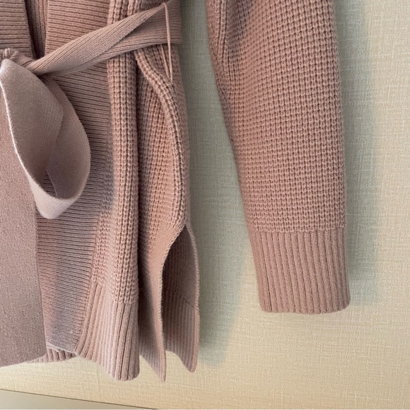Ann Taylor Waffle Knit Open Cardigan with Tie Sash, Labeled XS, Sm/Med F… - Picture 3 of 9
